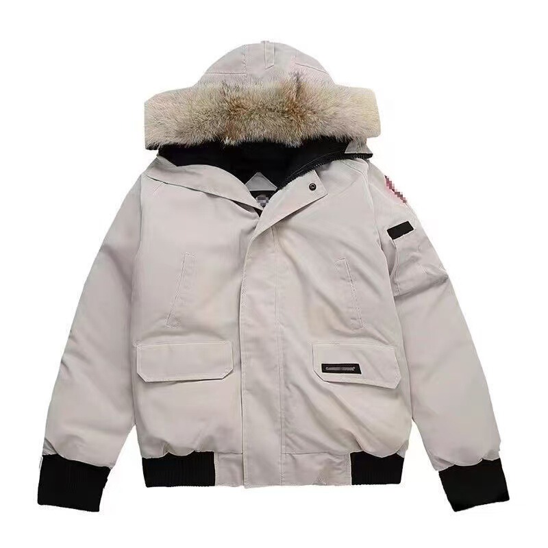 Canada Goose down Jacket Model 01 Pilot Jacket White Duck down Unisex Coat Couple's Fur Collar Parka Coat Canada Goose down Jacket Model 01 Pilot Jacket White Duck down Unisex Coat Couple's Fur Collar Parka Coat