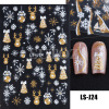 Nail stickers, adhesive fake nails for nails, suitable for import, new collection, with snowflakes