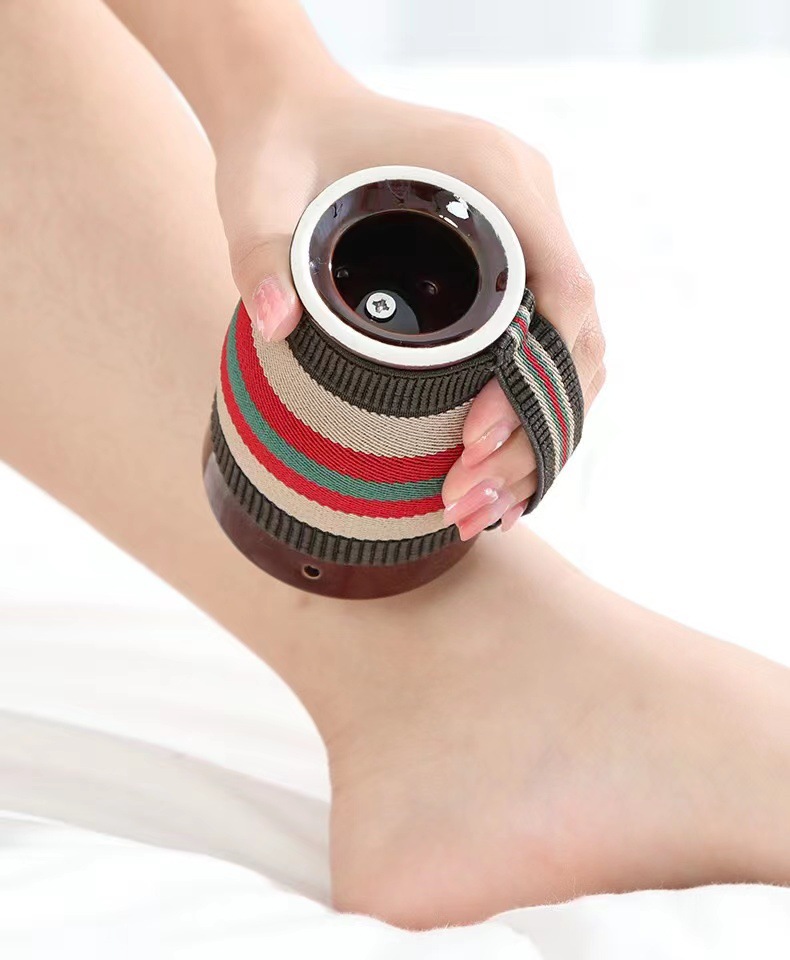 Ceramic Moxa Cup Moxibustion Jar with Double Layer Ceramic Body for Home Warming Therapy 330g specifications