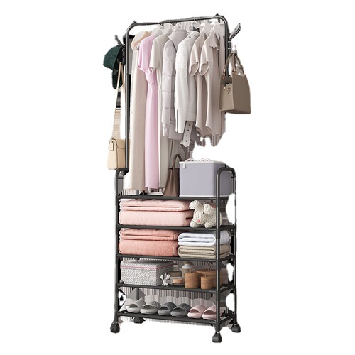 New multi-layer shoe rack simple household floor-standing combination clothes rack shocking low-price modern simple coat rack
