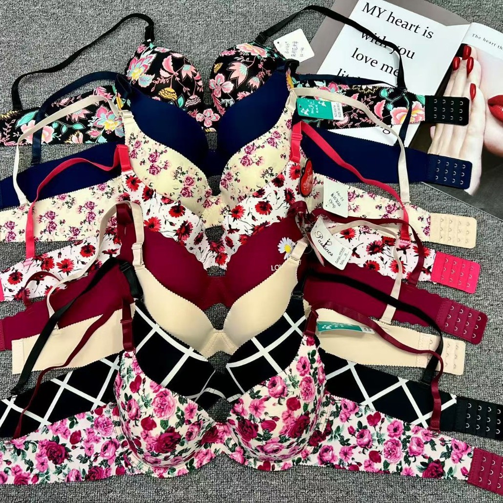 Nueva ropa interior de mujer con anillo de acero grande fábrica de sujetadores al por mayor