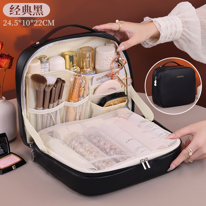 跨境新品旅行化妆包大容量便携外出分区女便携化妆品收纳包收纳袋|undefined