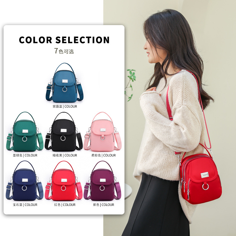 Bolso pequeño para mujer 2025 nueva moda casual color caramelo bolso bandolera cruzado estilo coreano simple bolso de mano para teléfono móvil