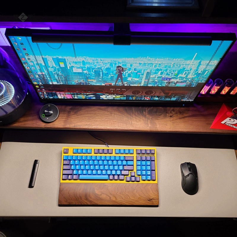 Black walnut adds an elevated computer display LCD TV, an increase of the desktop extended adjustable