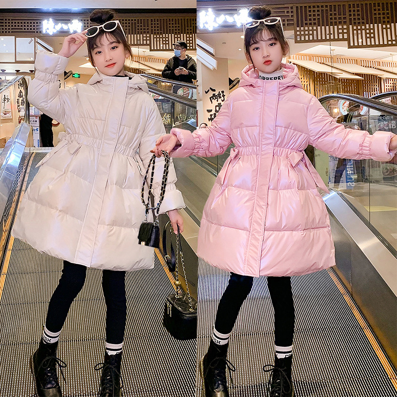 女童新款棉衣羽絨棉服裙擺式裙子韓版公主新年裝大童中長款棉襖潮