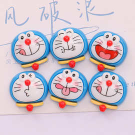 卡通可爱叮当猫表情 diy手机壳发饰奶油胶手工材料 树脂配件批发