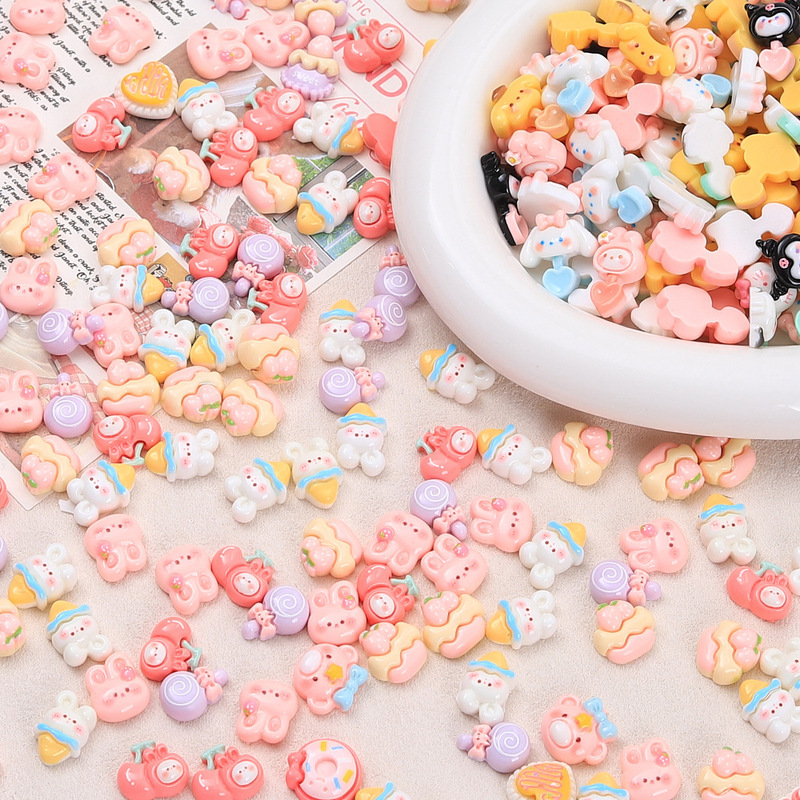 Mini Cute Little Animals Mixed Handmade DIY Homemade Jewelry Accessories Cream Glue Resin Accessories Materials Wholesale