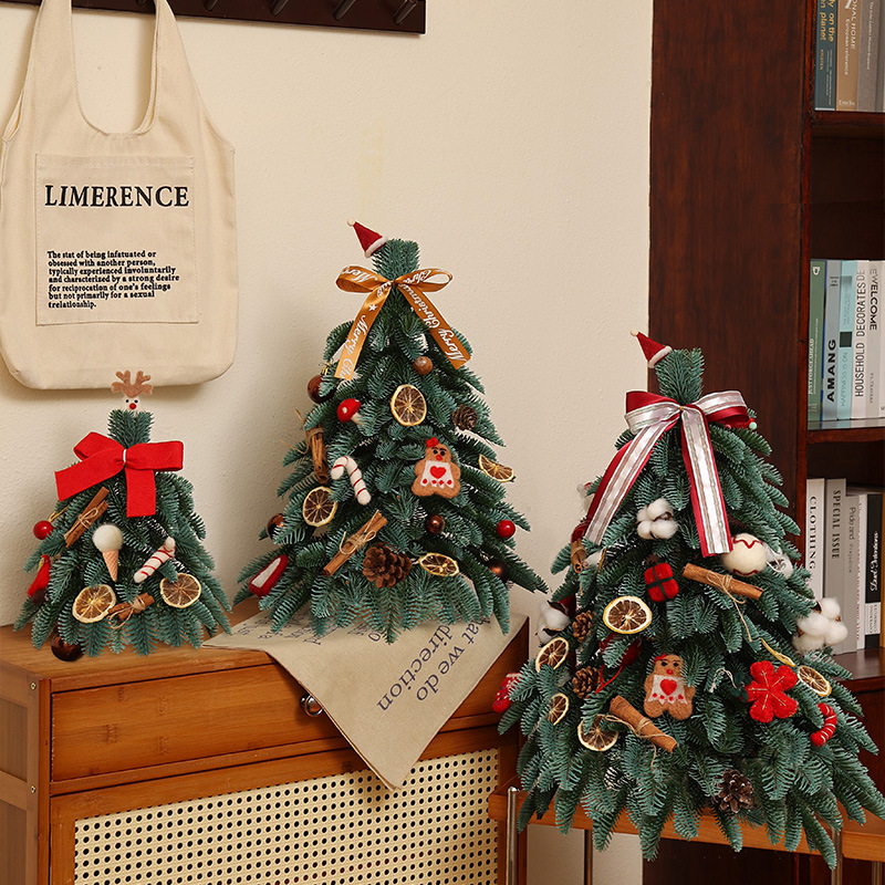 Árbol de Navidad hogar pequeño escritorio decoración Navidad decoración regalo niños mini traje paquete cifrado