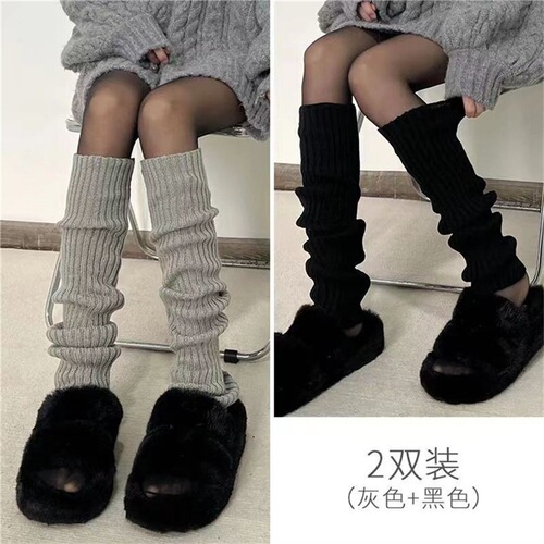 Autumn and Winter Lolita Thigh-High Breathable Knee-High Socks with Fleece and Thickening, Lolita Long Stack Socks, JK Socks, for Women