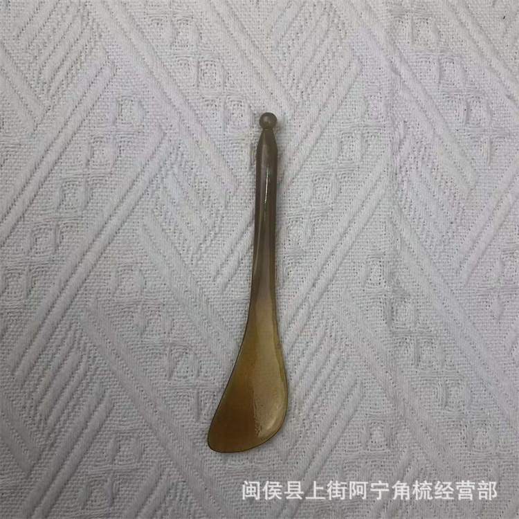 Horn Gua Sha Acupoint Massage Stick 12cm Facial Eye Pointing Tool Buffalo Horn Comb overview