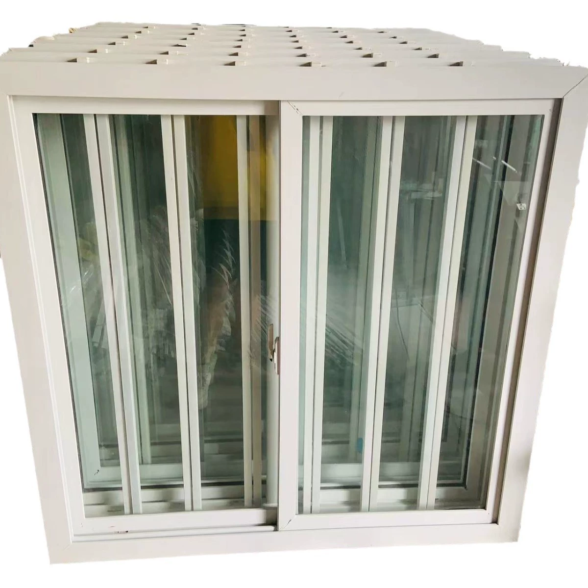 Прямые продажи завода пластиково-стеклянное раздвижное окно 1100×920 закалённое однослойное стекло