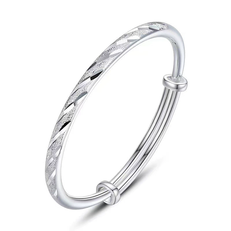 Copper matte fashionable universal bracelet, 925 sample silver, Birthday gift