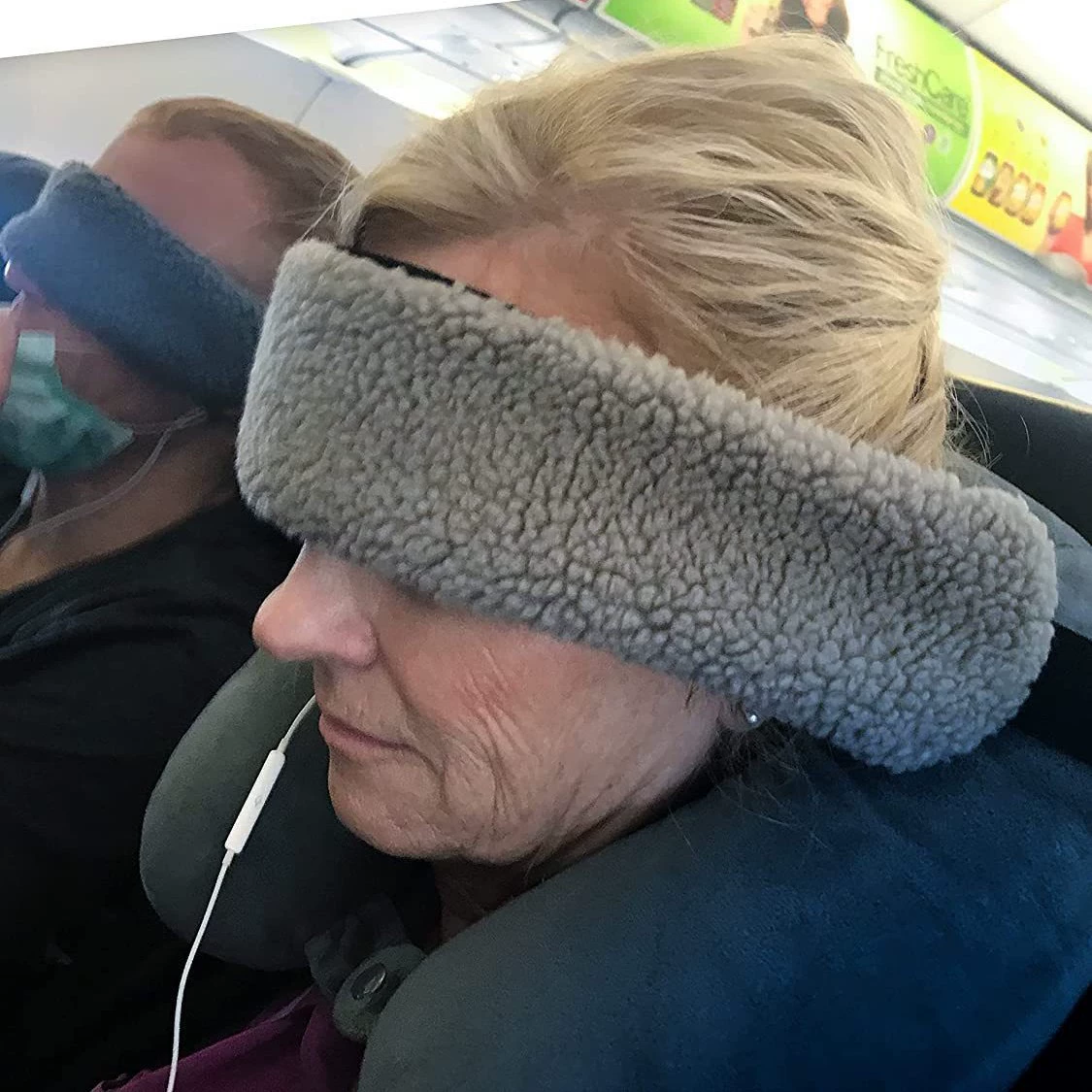 Многофункциональная дорожная маска для глаз в подголовнике, ремень для поддержки головы, подходящий для самолетов и скоростных поездов, маска для сна на открытом воздухе и чехол для шеи.