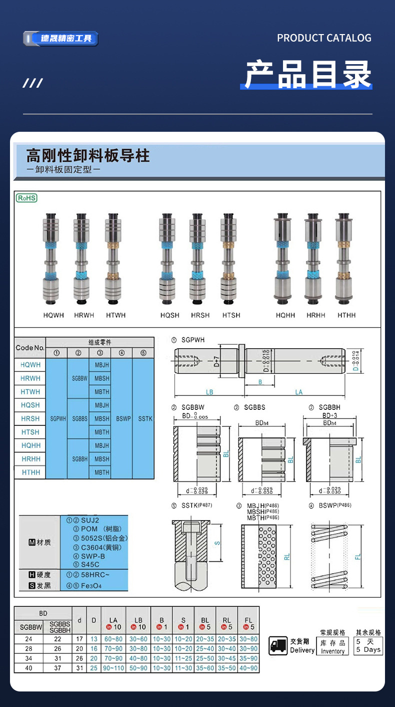 【卸料板】模具配件卸料板导柱导套组件冲压模五金模导柱导套-阿里巴巴