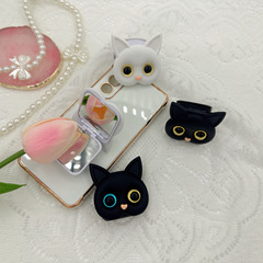 Original 3D cute cat mobile phone air cushion holder adhesive portable makeup mirror selfie ring ins style three-dimensional