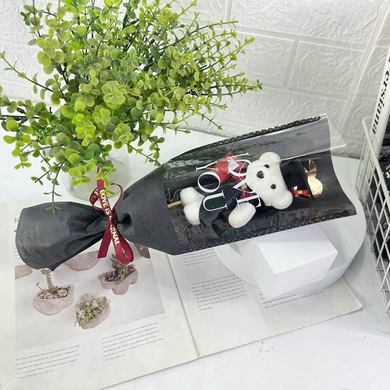 Мультяшная кукла, букет, с милыми медведями, подарки на день рождения, подсолнух