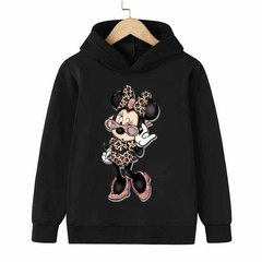 Mickey Mouse Minnie Mouse Sporty Hooded Sweatshirt Winter Spring Children Long Sleeve Sweater Children's T-Shirt Top