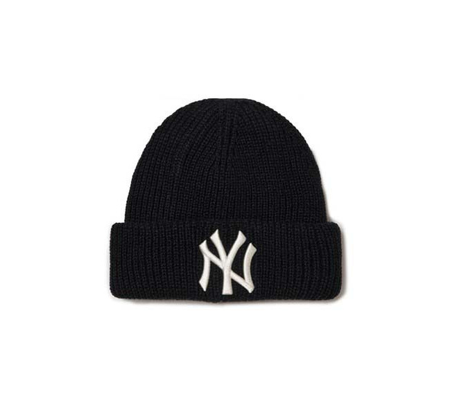 비니 모자 - 블랙 NY 라지 라벨