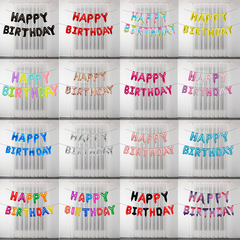 越境現物16インチ風船誕生日おめでとう風船セットhappy birthday誕生日風船アレンジ