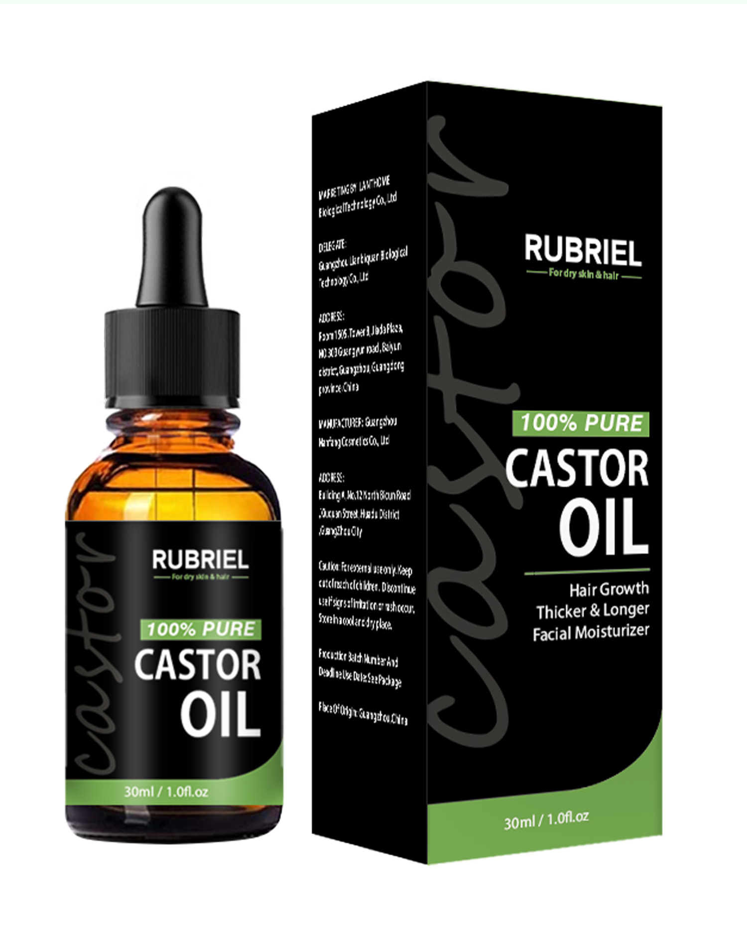 Rubriel Mascara mit Ricinusöl aus der Nähe