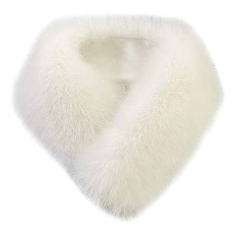 New Style Imitation Fox Fur Scarf Fur Scarf All-match Fashionable Magnetic Buckle Neck Protection Scarf Set for Women Warm Winter