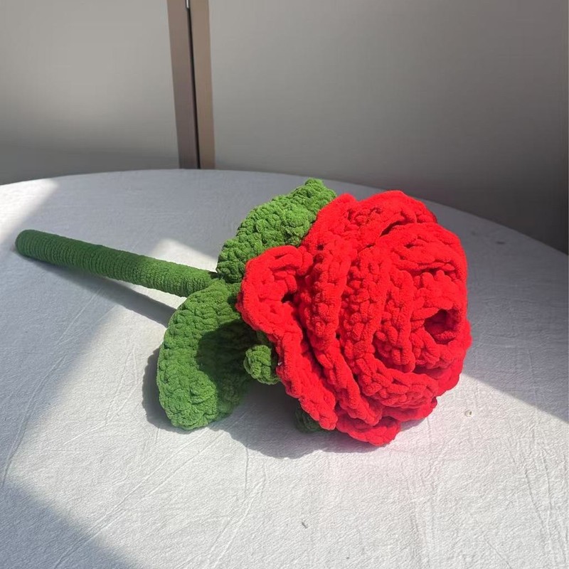 情人节礼物巨无霸玫瑰花束手工钩针编织送女生闺蜜成品永生花礼品|undefined