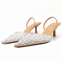 New year's women's shoes with pearl embellishments, fairy style dew heels, princess elegant temperament, etiquette, high heels for women