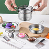 Small realistic kitchen stainless steel, kitchenware