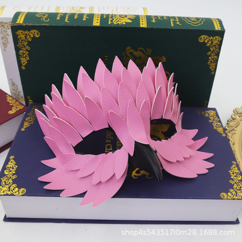 Halloween transfronterizo nueva máscara de plumas de boca de pájaro mitad cara cosplay accesorios de vestuario máscara de baile de maquillaje mujer