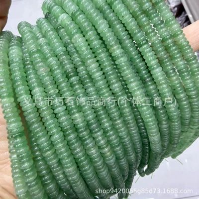 2*6mm Natural Tiger Eye White Crystal Abacus Beads Spacer Beads Aventurine Round Beads Loose Beads Semi-Finished DIY Jewelry Wholesale (Zərgərlik ara hissələri) - natural-green-aventurine-26mm