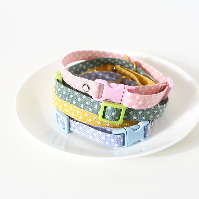 Mode Haustierhalsband Grohandel Plaid Katzenhalsband Candy Color Hundehalsbandpicture3