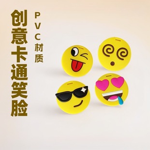 Luggage Tag Cartoon Smiley Face Pvc Soft Rubber Luggage Tag Travel Boarding Trolley Case Tag Ultra-Light Waterproof Trendy Brand