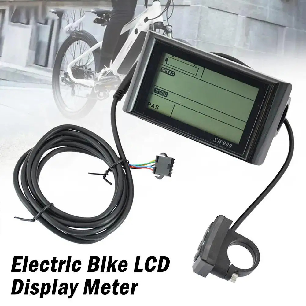 Electric bicycle modification accessories LCD-SW900 LCD meter data display 24-72V SM connector