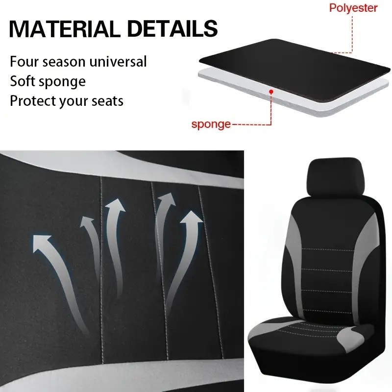 General-Purpose 5-Seater Car Seat Covers with Single Waistline, 9-Piece Set for Export to Southeast Asia, Russia, Africa and Other Overseas Countries