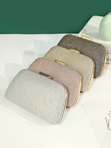 Chic versatile evening clutch bags with irregular vertical stripes and solid color mom and baby small square bags, lipstick and loose powder storage bags