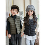 儿童冬韩版轻便羽绒服马甲女童宝宝90白鸭绒轻薄保暖内胆羽绒背心