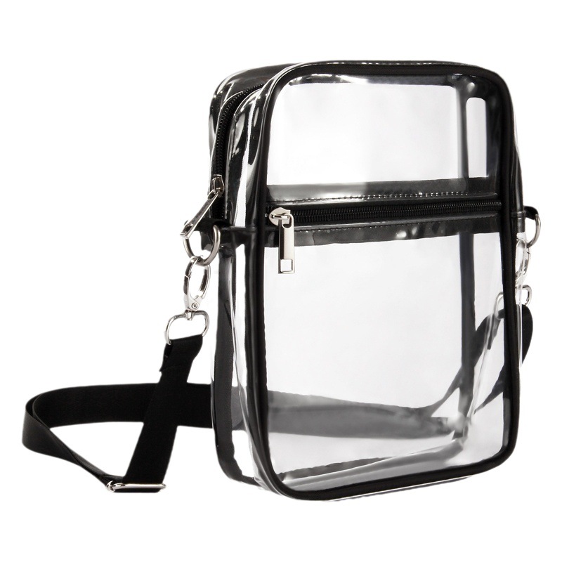 Bolso bandolera transparente, bolso de hombro de PVC, superventas transfronterizo, bolso de gelatina, versátil, simple, impermeable, pequeño bolso cuadrado, fabricante, stock listo