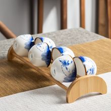 中式茶杯架子茶壶架茶具收纳架置物架沥水架茶桌杯架小博古架厂家