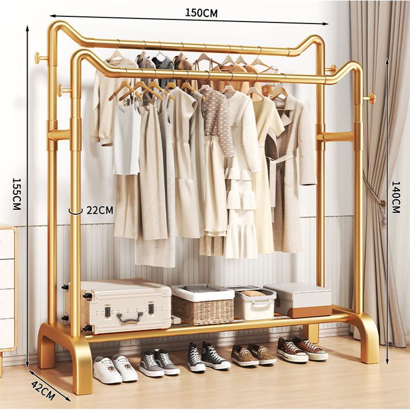 Percha de secado de ropa de piso dormitorio doméstico cuelga ropa plegable simple dormitorio interior móvil estante de sombrero de ropa fresca