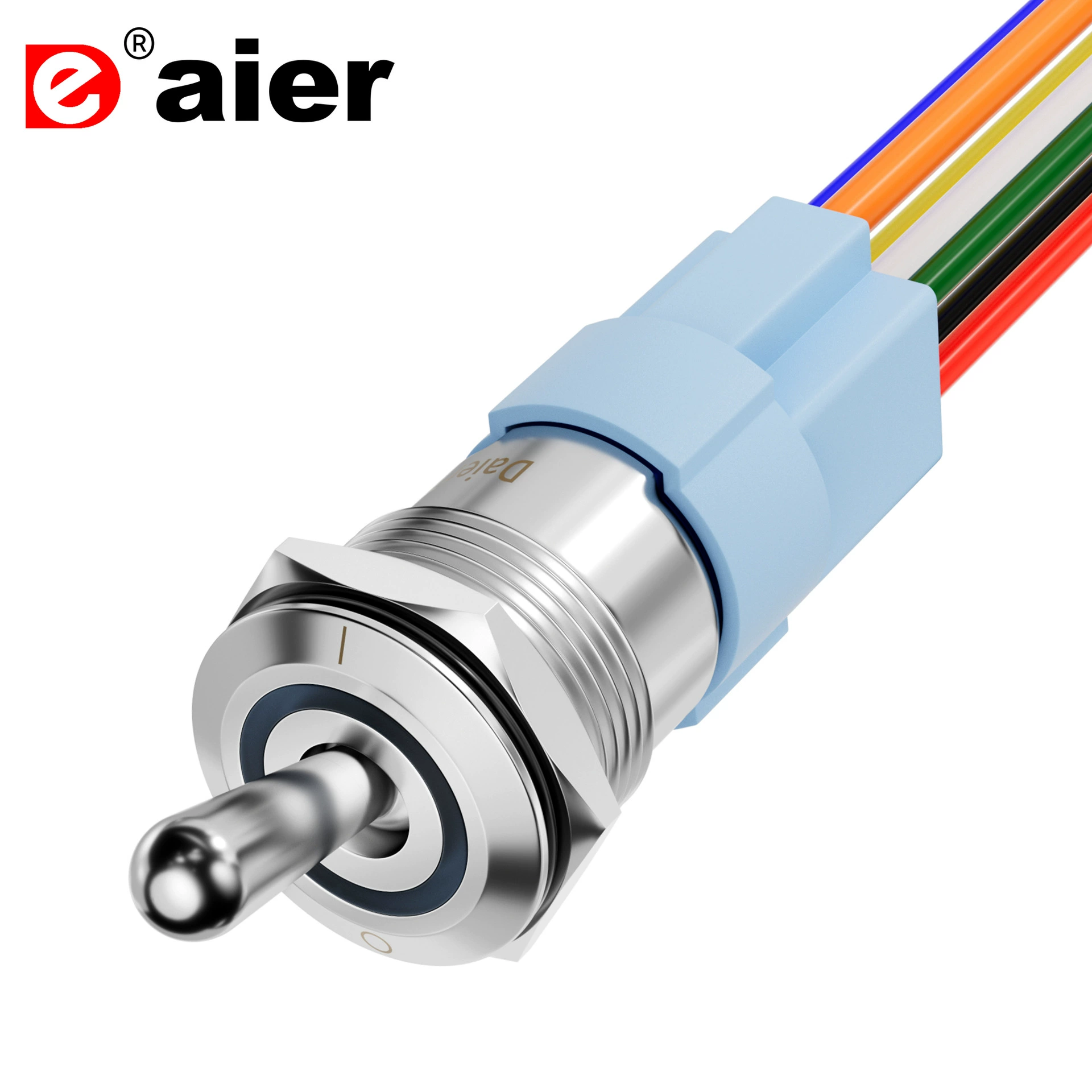 TS16-11EL-RGB Трехцветная лампа из нержавеющей стали 7-футовый кнопочный переключатель кулисный переключатель водонепроницаемый тумблер