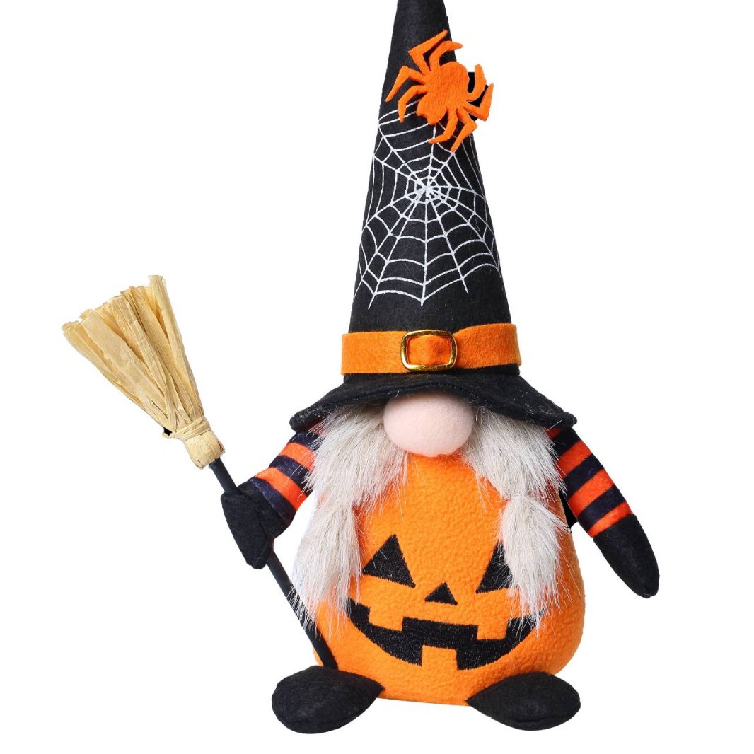 Nuevos productos transfronterizos Halloween murciélago calabaza cara muñeca sin rostro enano decoración decoración Rudolph goblin lote de muñeca