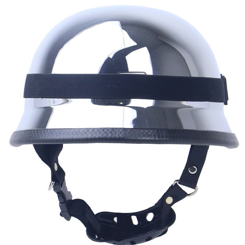 Electroplated silver helmet Goggles Retro helmet M35 helmet mirror_voghion.com