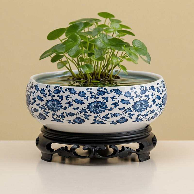 Ceramic Hydroponic Flower Pots, Breathable Containers, Desktop Green Plants, Succulent Vases, Home Decoration Small Flower Pots, Simple and Creative