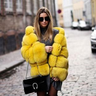 Cross-border Europe and the United States best selling fur coat hooded stitching coat imitation fox fur artificial fur manufacturers in stock
