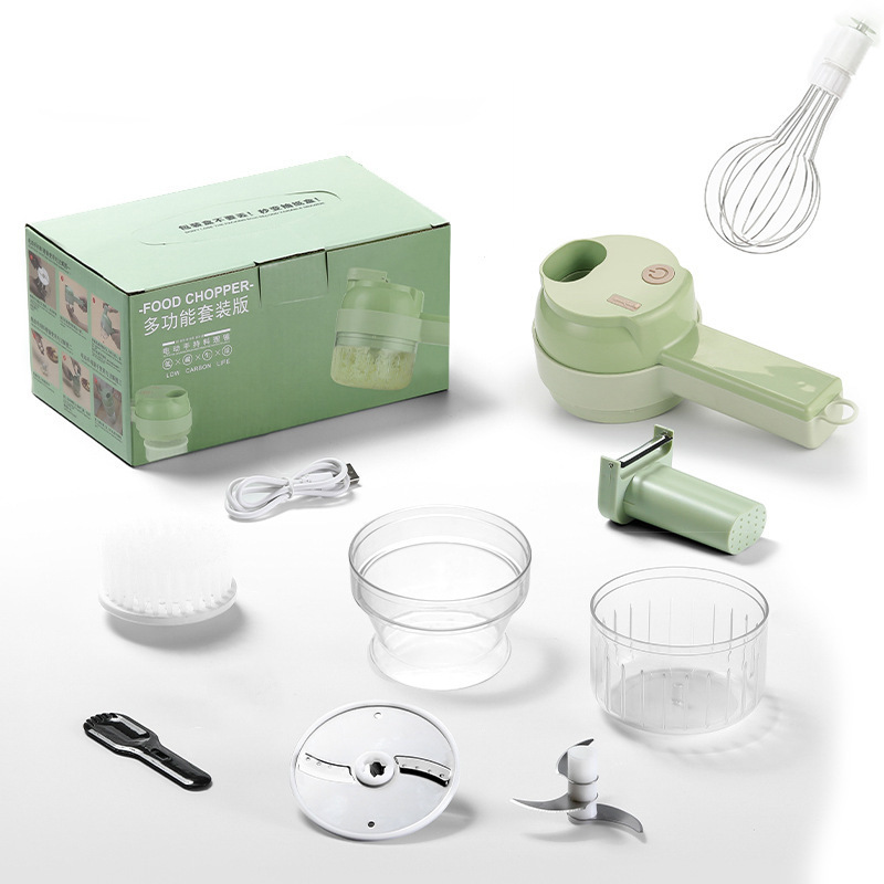 ガトリング野菜カッター新しい多機能家庭用スライスアーティファクトストーム電動ガーリックパッシャー食品サプリメントハンドヘルド調理機|undefined