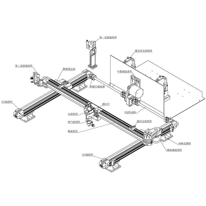 同步带滑台模组十字滚珠丝杆xyz三轴运动机械手龙门线模组铝型材