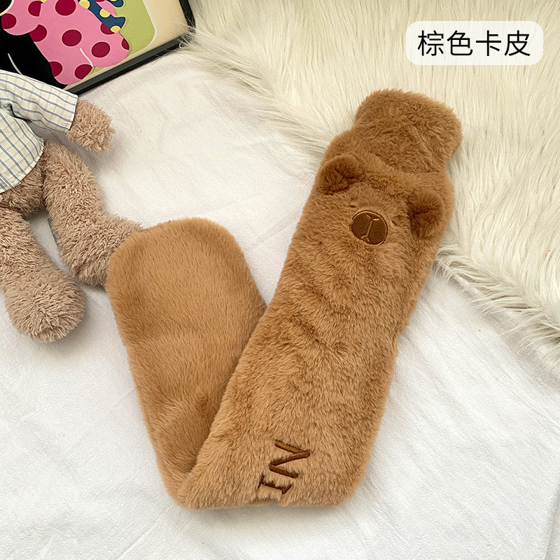 长条暖水袋注水暖手宝 卡通布套女冬天暖被窝加厚PVC灌水热水袋|undefined