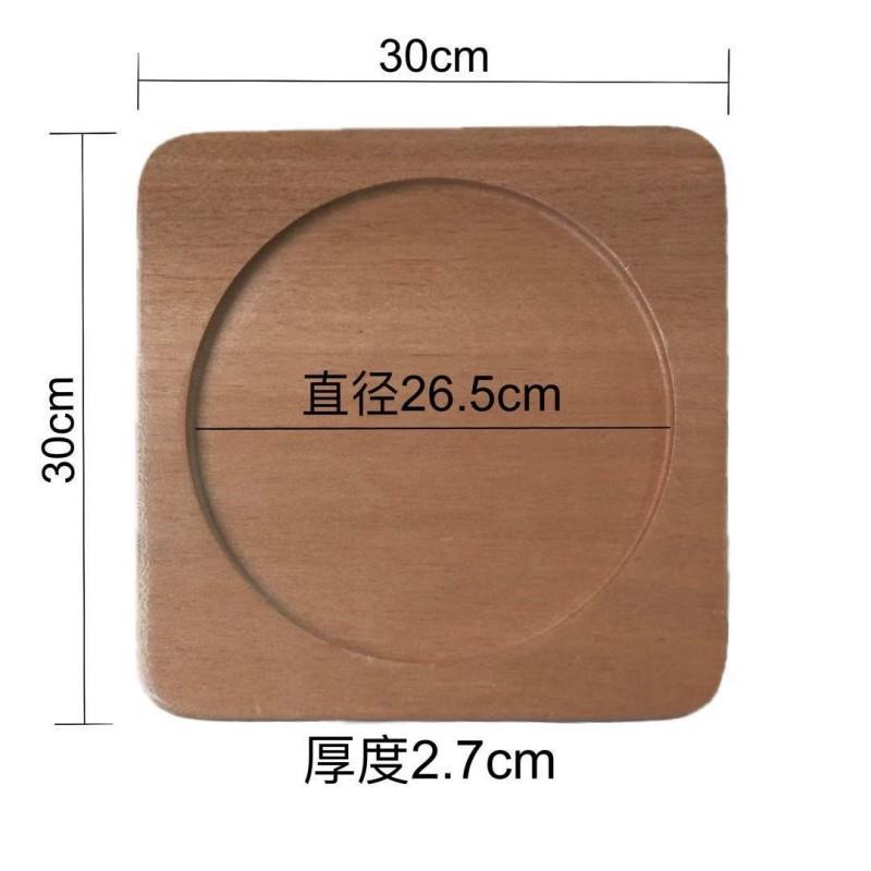 espesar madera de nuez roja placa integral aislamiento térmico cuadrado placa de cojín de arroz para arroz de madera sólida bandeja bandeja de mortero base de madera comercial image 13