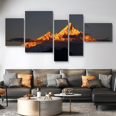 日照金山客間装飾画大気後ろ山図ソファー背景壁現代シンプル寝室掛け画壁画