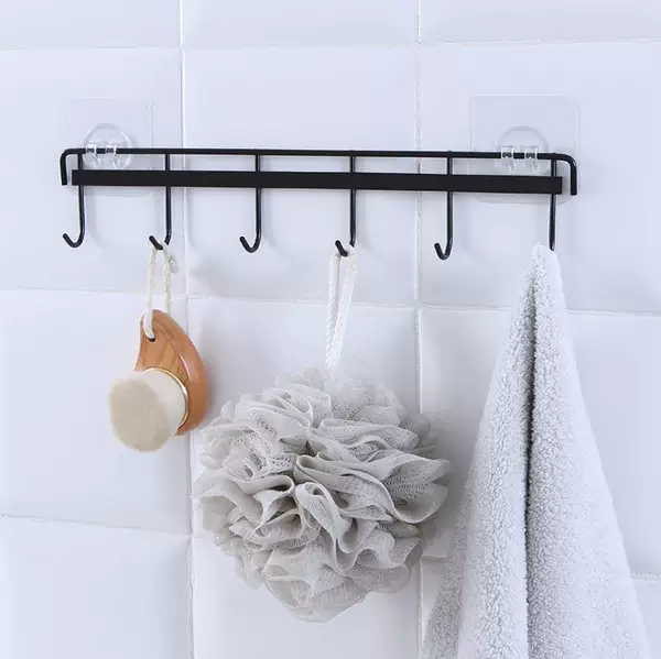 Hook Strong Viscose Wall Hanging Wall Bathroom Kitchen Punch-Free Towel Bathroom Stainless Steel Hanger Hanger